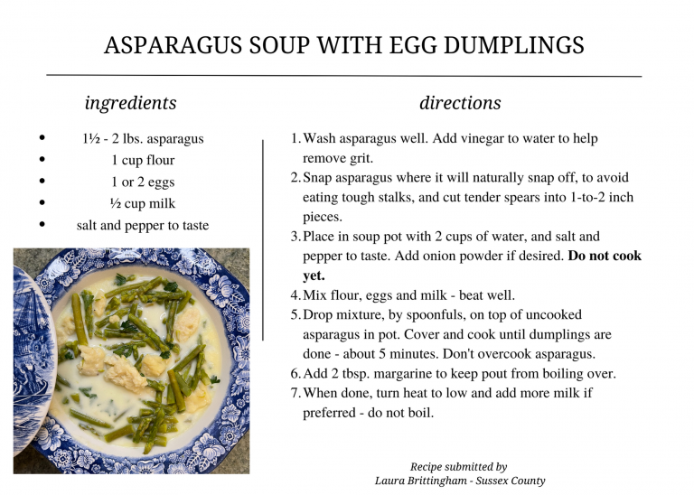 Asparagus Soup with Egg Dumplings