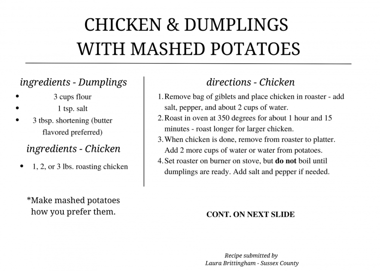 Chicken & Dumplings - 1