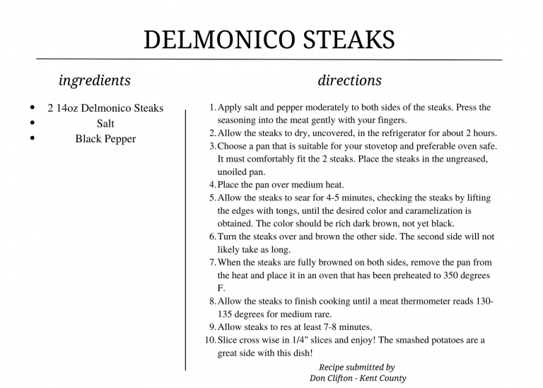 Delmonico Steaks