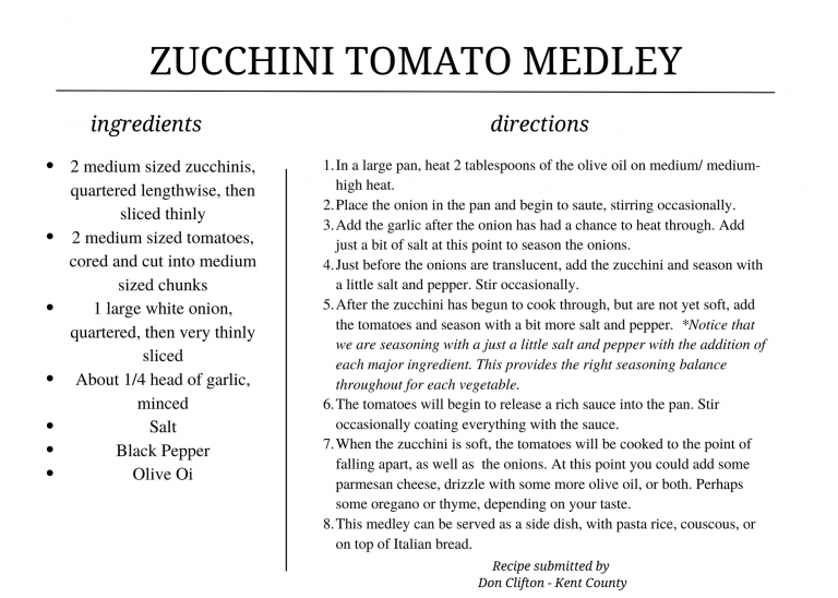 Zucchini Tomato Medley